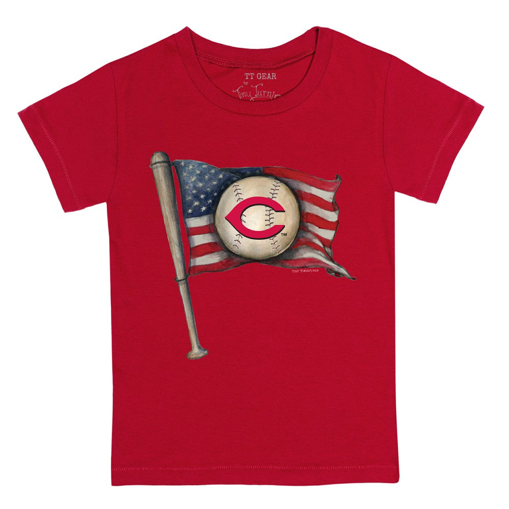 Cincinnati Reds Tiny Turnip Youth Baseball Flag T-Shirt - Red - MLB Sale