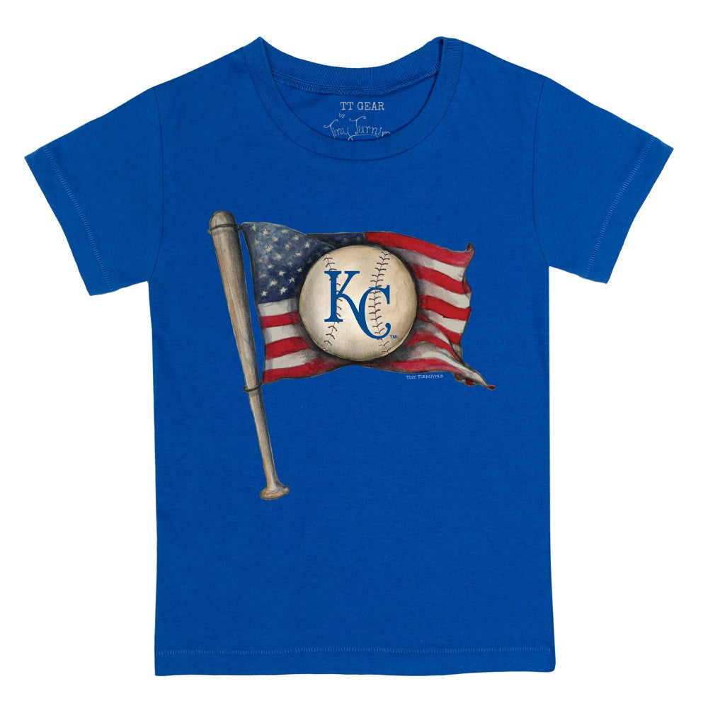 Kansas City Royals Tiny Turnip Youth Baseball Flag T-Shirt - Royal - MLB Lifestyle