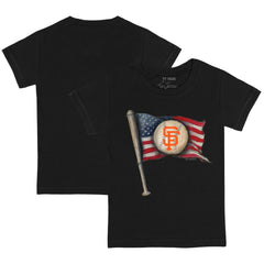 San Francisco Giants Tiny Turnip Youth Baseball Flag T-Shirt - Black - MLB on Sale