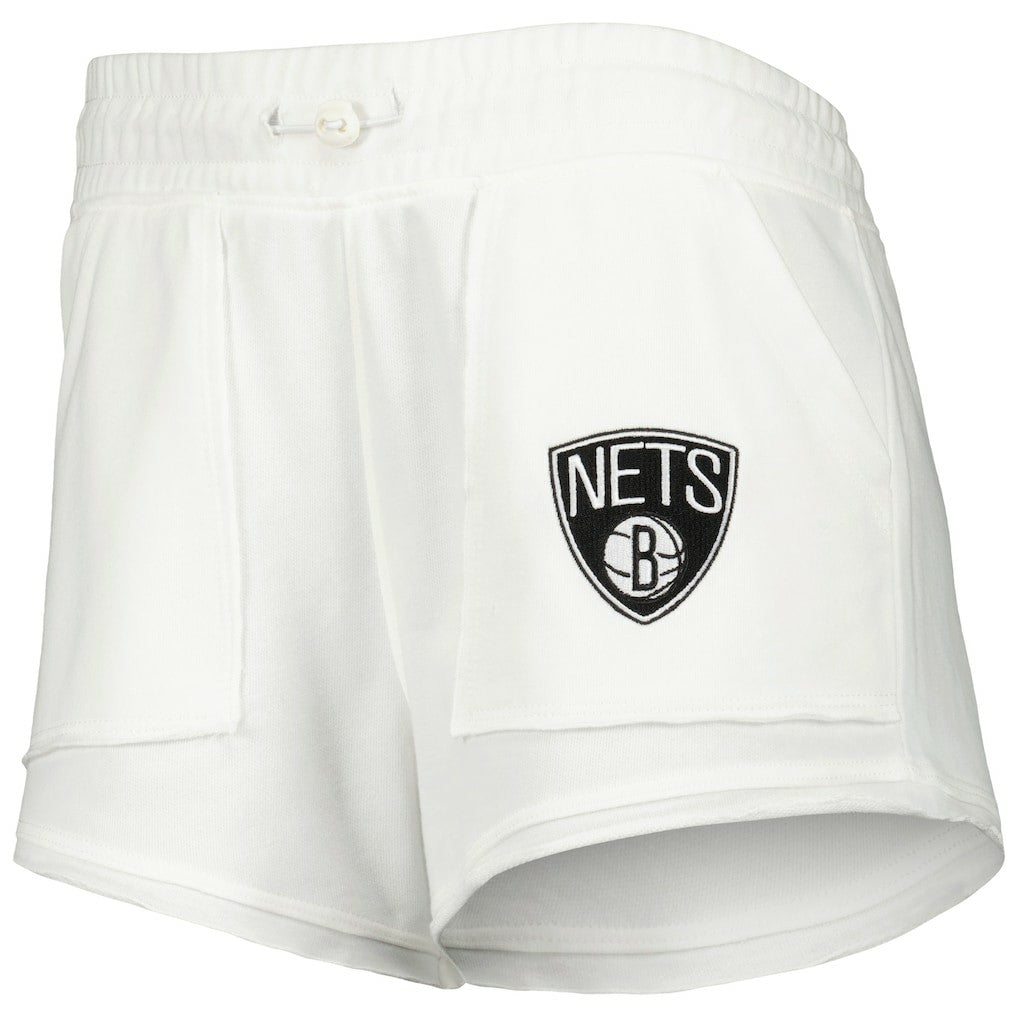Brooklyn Nets Concepts Sport Women's Sunray Shorts White
