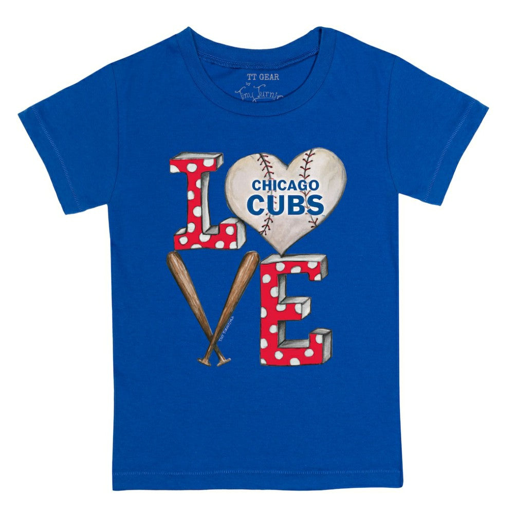 Chicago Cubs Tiny Turnip Youth Baseball Love T-Shirt - Royal - MLB Lifestyle