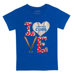 Chicago Cubs Tiny Turnip Youth Baseball Love T-Shirt - Royal - MLB Lifestyle