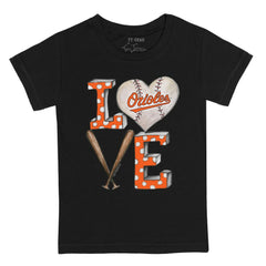 Baltimore Orioles Tiny Turnip Youth Baseball Love T-Shirt - Black - MLB Discount