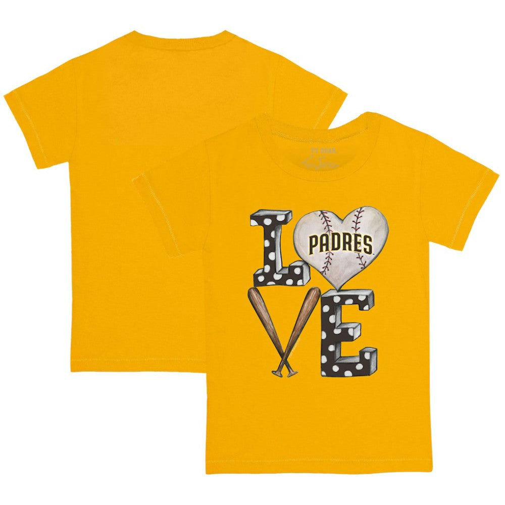 San Diego Padres Tiny Turnip Youth Baseball Love T-Shirt - Gold - MLB Lifestyle