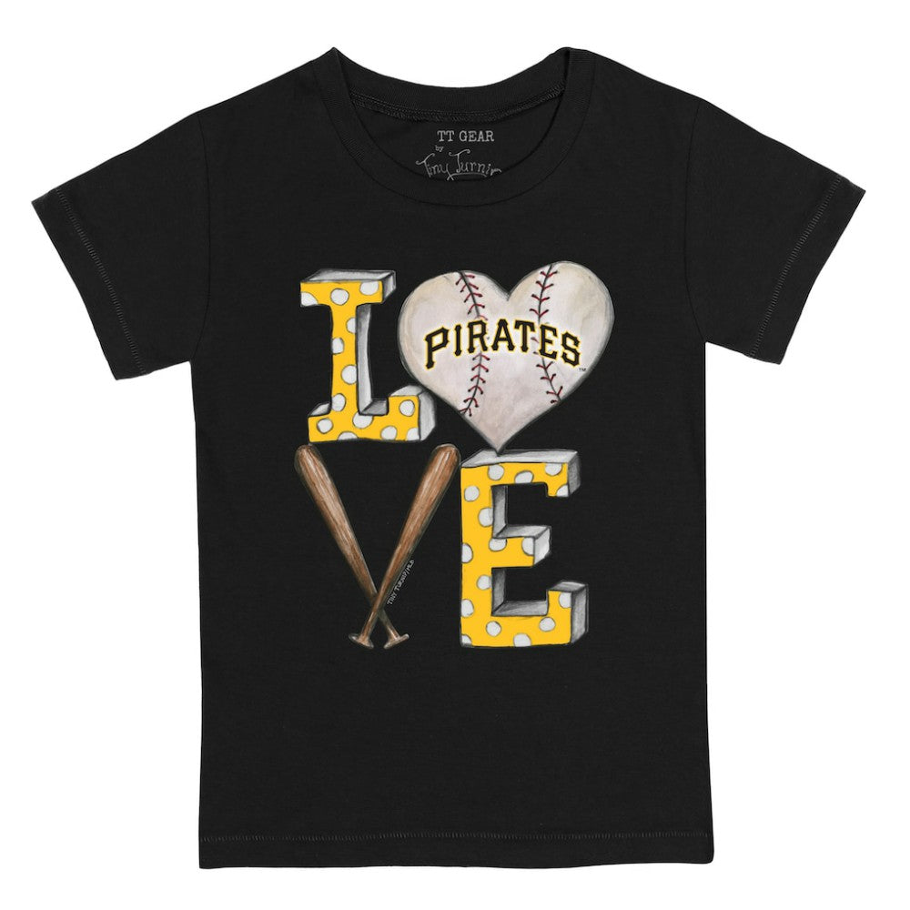 Pittsburgh Pirates Tiny Turnip Youth Baseball Love T-Shirt - Black - MLB Online