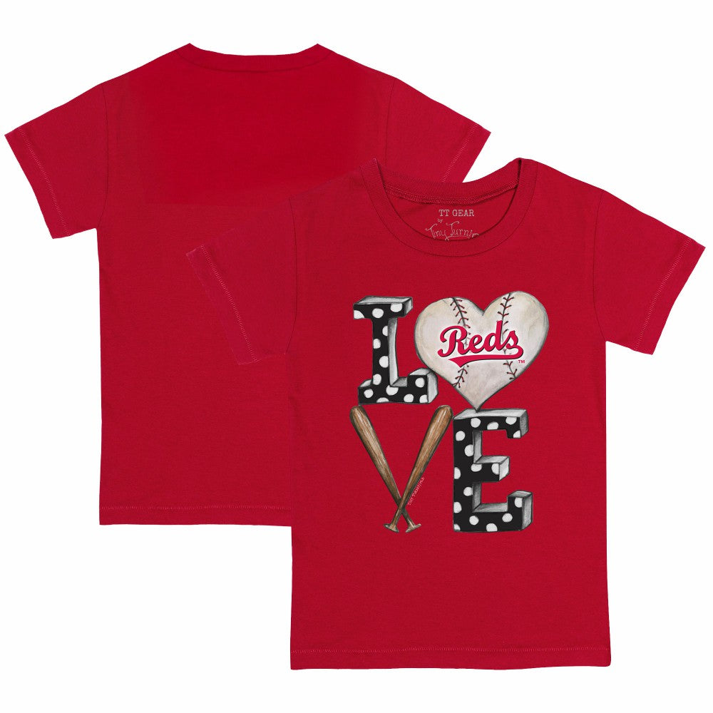 Cincinnati Reds Tiny Turnip Youth Baseball Love T-Shirt - Red - MLB Sale