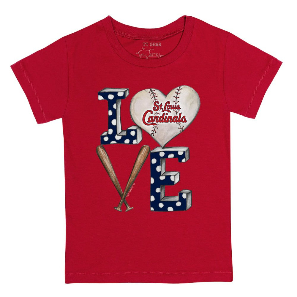 St. Louis Cardinals Tiny Turnip Youth Baseball Love T-Shirt - Red - MLB Lifestyle