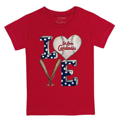 St. Louis Cardinals Tiny Turnip Youth Baseball Love T-Shirt - Red - MLB Lifestyle