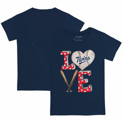 Minnesota Twins Tiny Turnip Youth Baseball Love T-Shirt - Navy - MLB on Sale