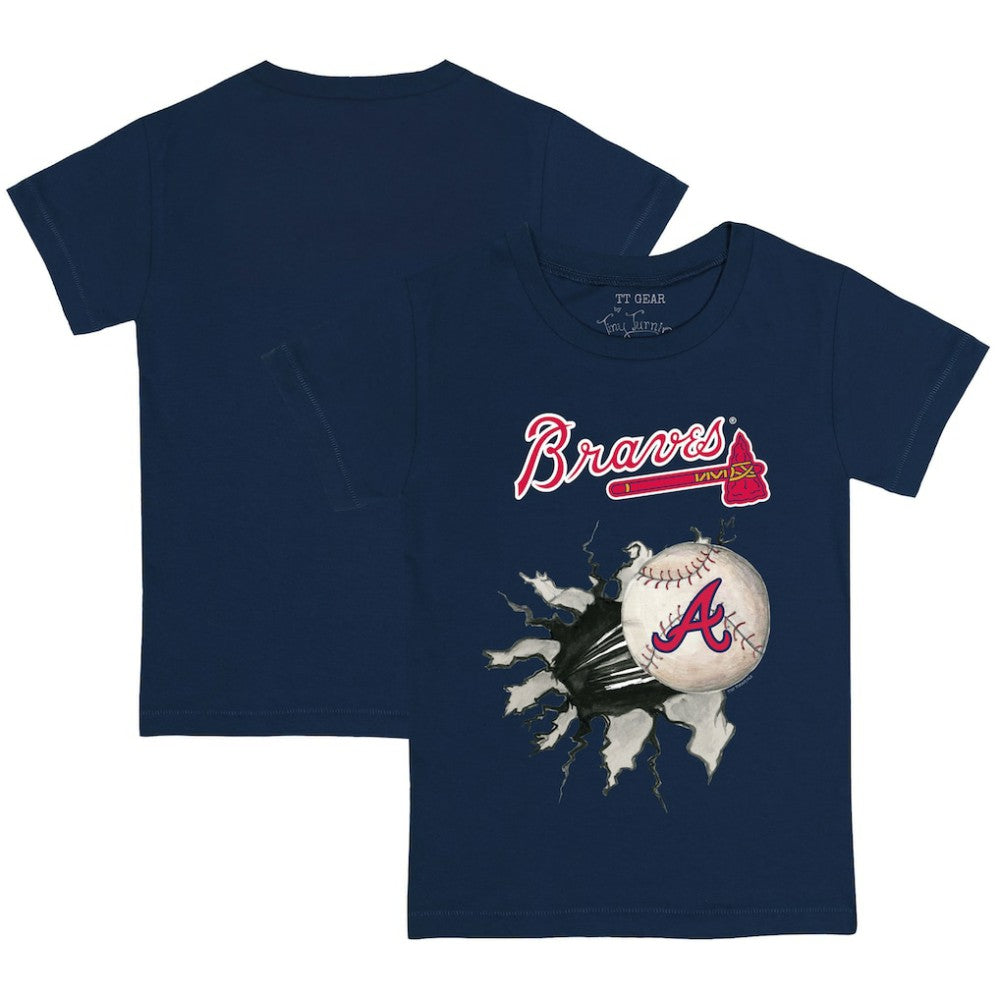 Atlanta Braves Tiny Turnip Youth Baseball Tear T-Shirt - Navy - MLB Discount