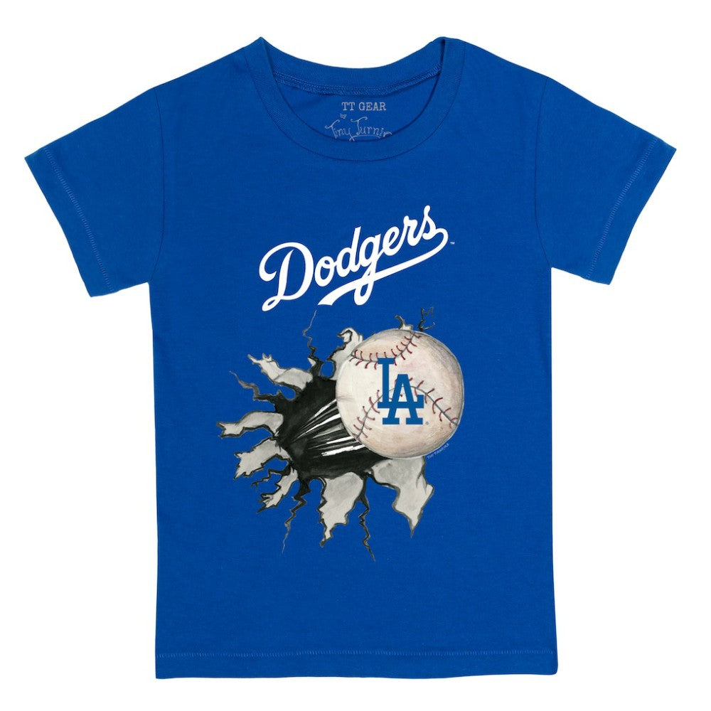 Los Angeles Dodgers Tiny Turnip Youth Baseball Tear T-Shirt - Royal - MLB Sale