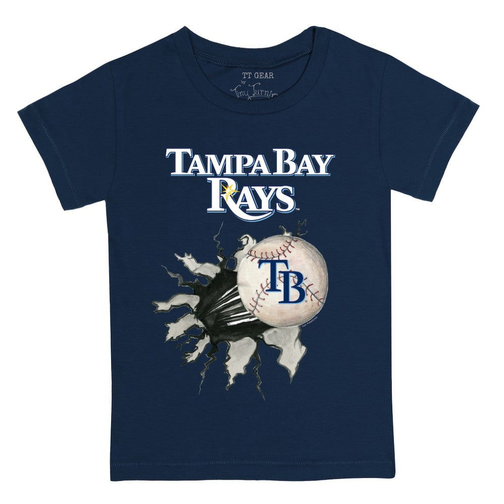 Tampa Bay Rays Tiny Turnip Youth Baseball Tear T-Shirt - Navy - MLB Sale