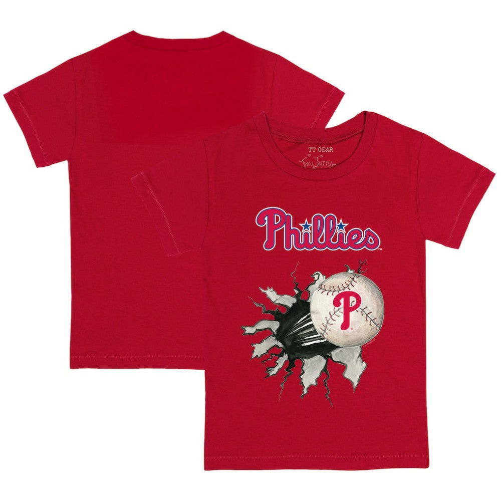 Philadelphia Phillies Tiny Turnip Youth Baseball Tear T-Shirt - Red - MLB Online