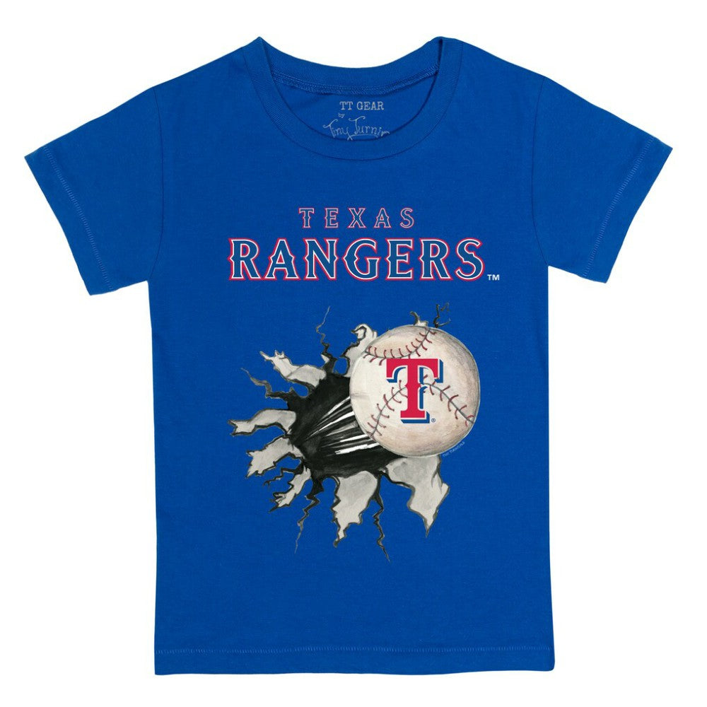 Texas Rangers Tiny Turnip Youth Baseball Tear T-Shirt - Royal - MLB Lifestyle
