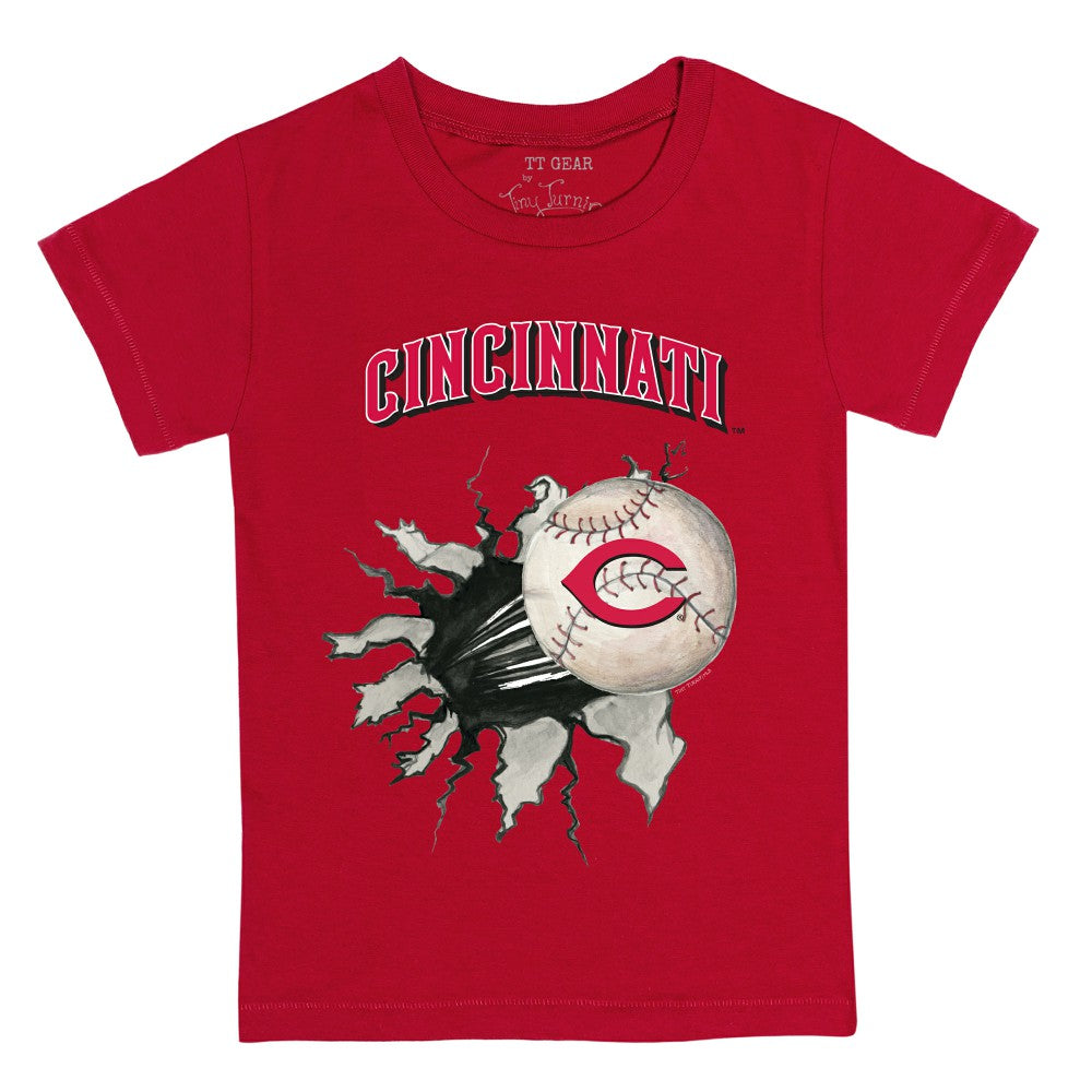 Cincinnati Reds Tiny Turnip Youth Baseball Tear T-Shirt - Red - MLB Discount