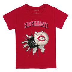 Cincinnati Reds Tiny Turnip Youth Baseball Tear T-Shirt - Red - MLB Discount
