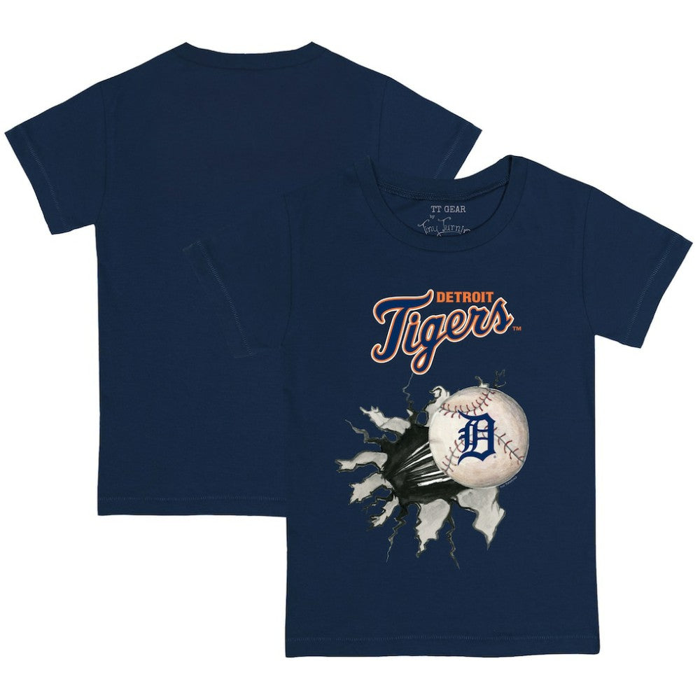 Detroit Tigers Tiny Turnip Youth Baseball Tear T-Shirt - Navy - MLB Discount