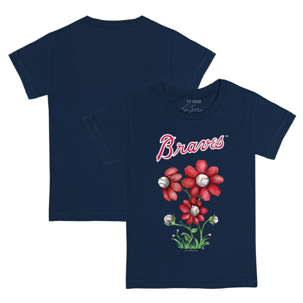 Atlanta Braves Tiny Turnip Youth Blooming Baseballs T-Shirt - Navy - MLB on Sale