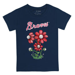 Atlanta Braves Tiny Turnip Youth Blooming Baseballs T-Shirt - Navy - MLB on Sale