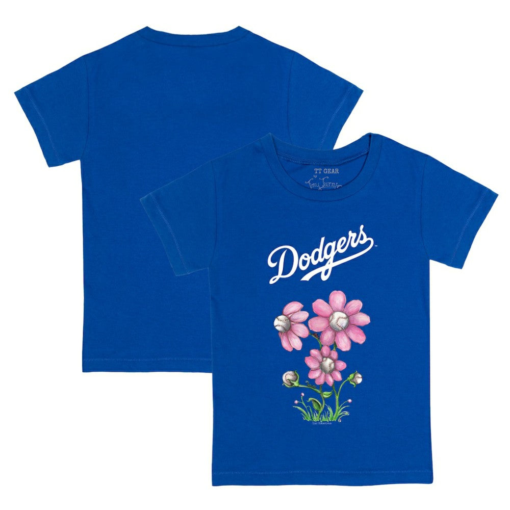 Los Angeles Dodgers Tiny Turnip Youth Blooming Baseballs T-Shirt - Royal - MLB on Sale