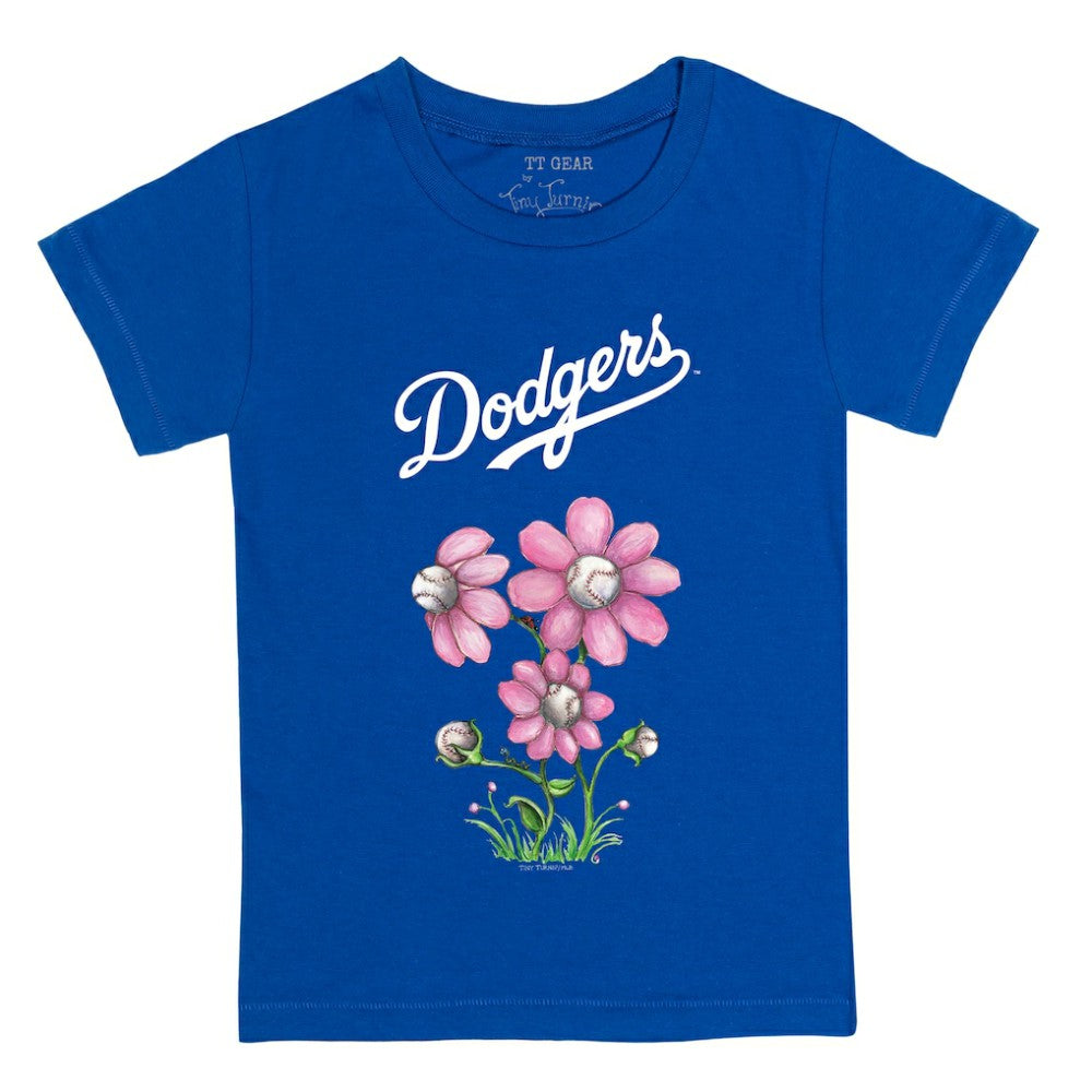 Los Angeles Dodgers Tiny Turnip Youth Blooming Baseballs T-Shirt - Royal - MLB on Sale