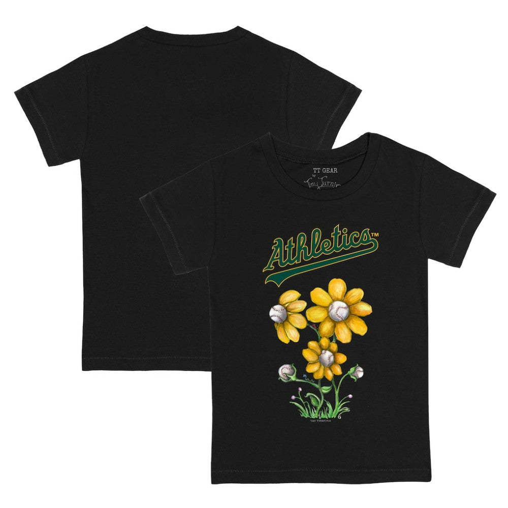Athletics Tiny Turnip Youth Blooming Baseballs T-Shirt - Black - MLB Online