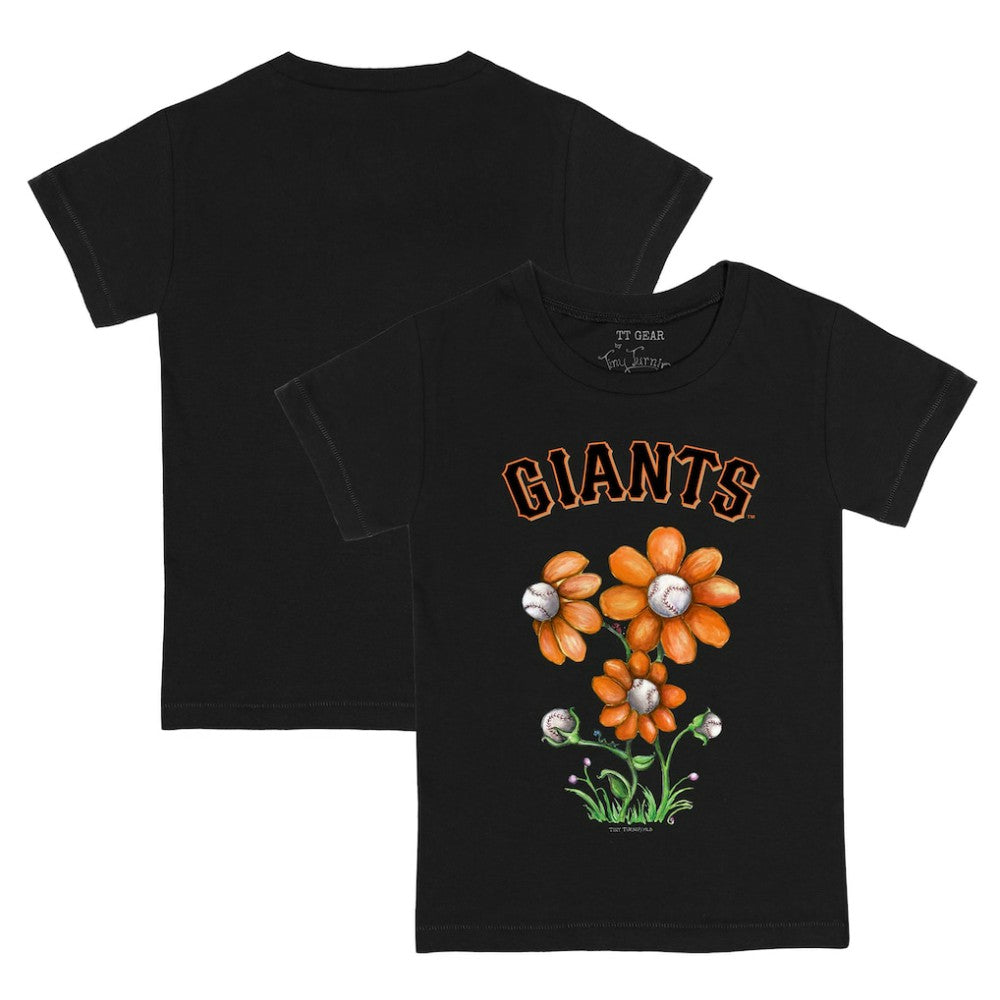 San Francisco Giants Tiny Turnip Youth Blooming Baseballs T-Shirt - Black - MLB on Sale