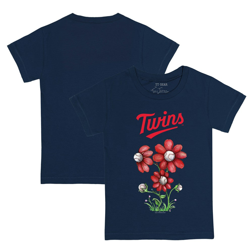 Minnesota Twins Tiny Turnip Youth Blooming Baseballs T-Shirt - Navy - MLB Discount