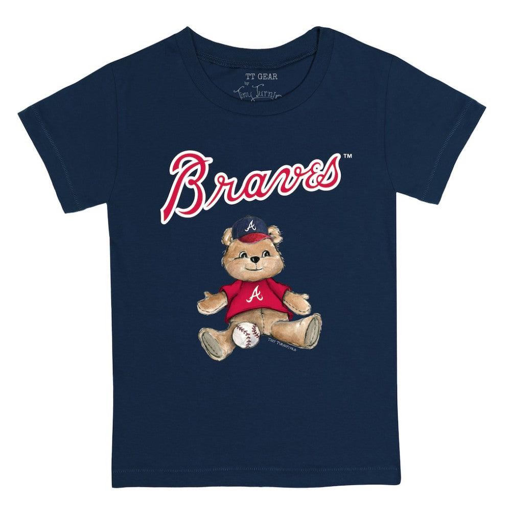 Atlanta Braves Tiny Turnip Youth Teddy Boy T-Shirt - Navy - MLB Sale