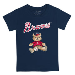 Atlanta Braves Tiny Turnip Youth Teddy Boy T-Shirt - Navy - MLB Sale