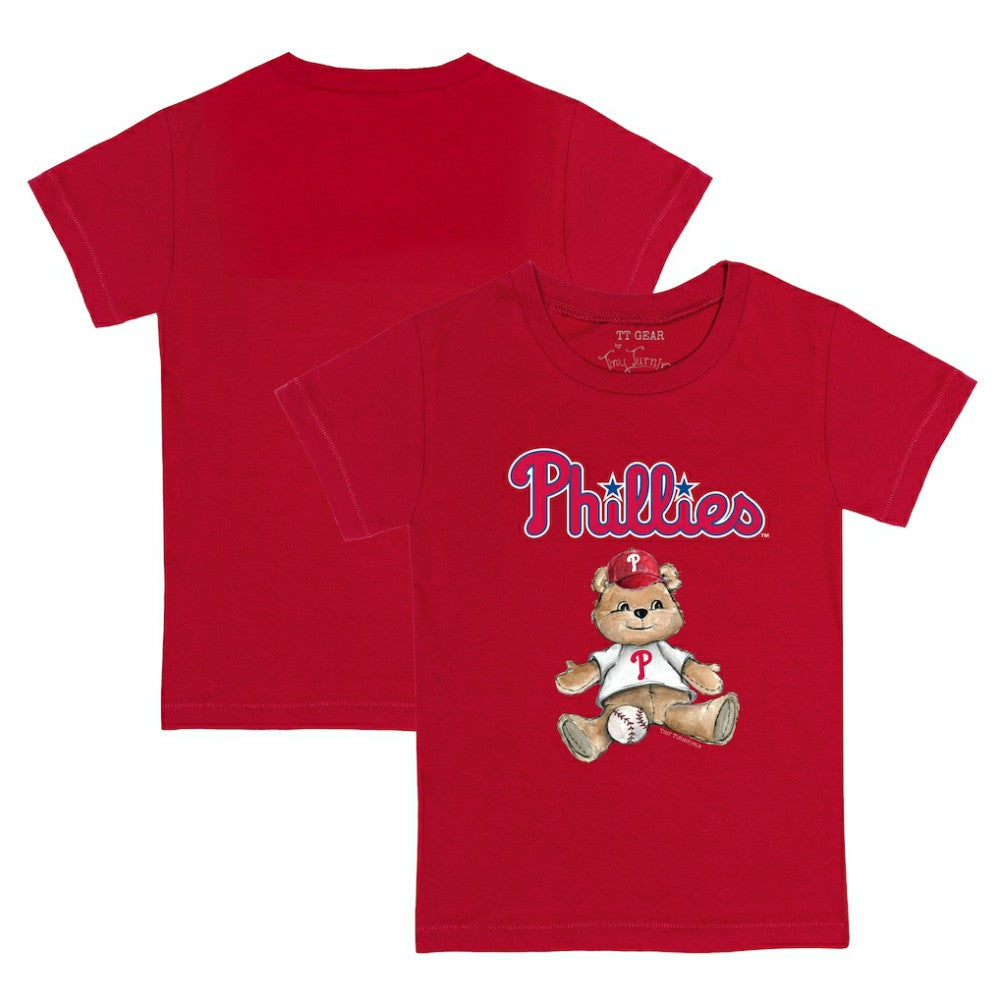 Philadelphia Phillies Tiny Turnip Youth Teddy Boy T-Shirt - Red - MLB Discount