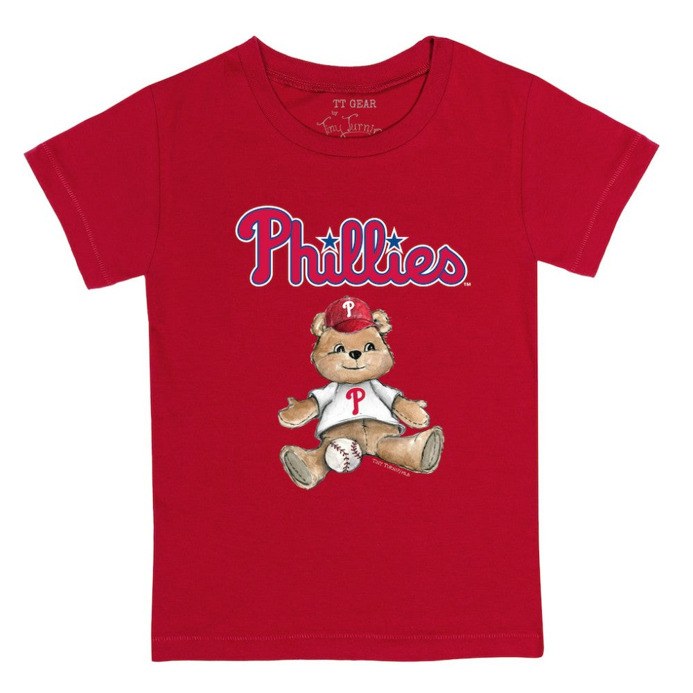 Philadelphia Phillies Tiny Turnip Youth Teddy Boy T-Shirt - Red - MLB Discount