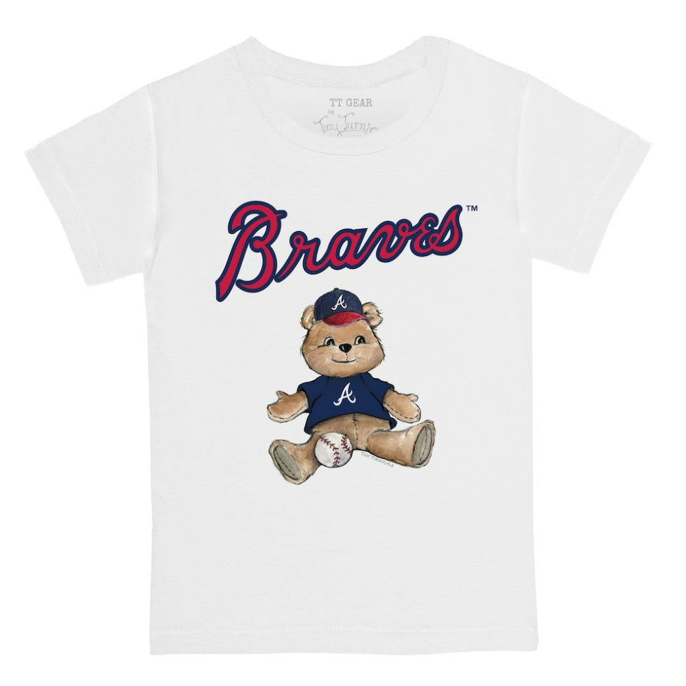 Atlanta Braves Tiny Turnip Youth Teddy Boy T-Shirt - White - MLB Online