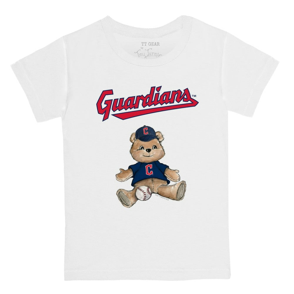 Cleveland Guardians Tiny Turnip Youth Teddy Boy T-Shirt - White - MLB Sale