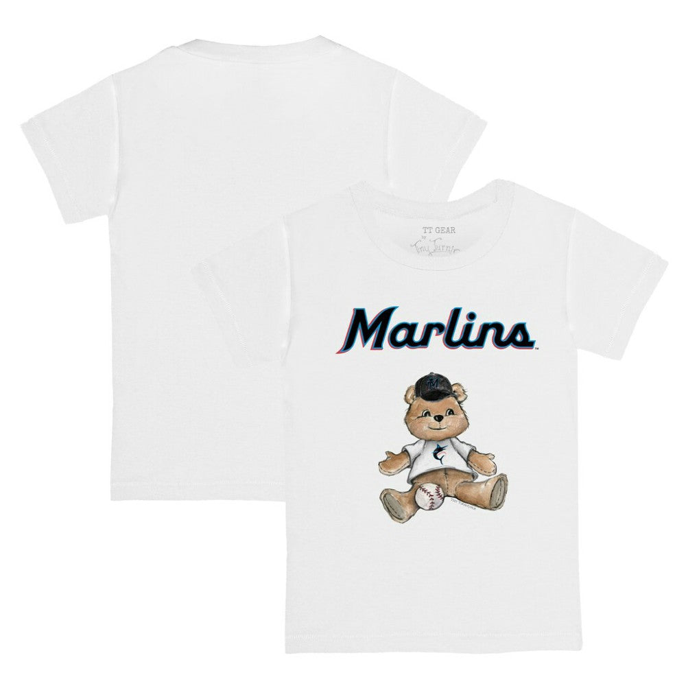 Miami Marlins Tiny Turnip Youth Teddy Boy T-Shirt - White - MLB Sale