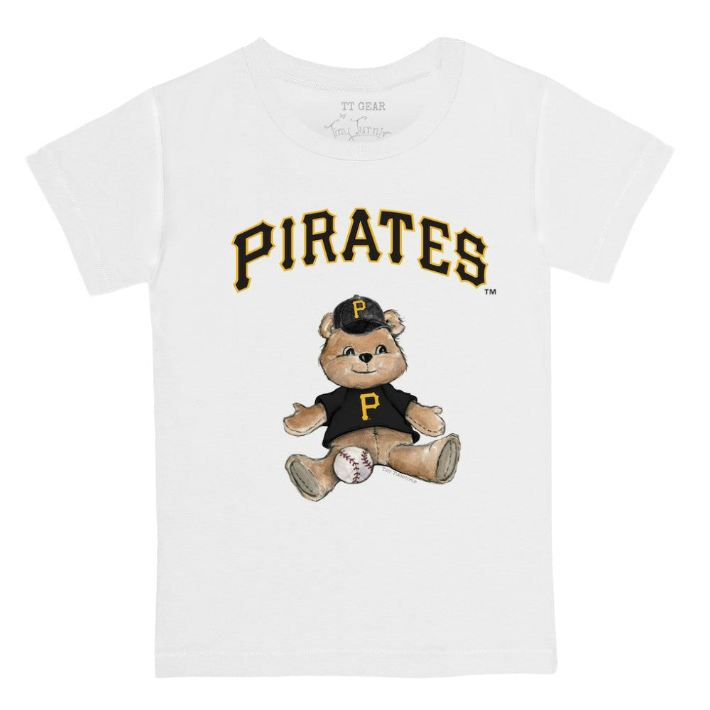 Pittsburgh Pirates Tiny Turnip Youth Teddy Boy T-Shirt - White - MLB Discount