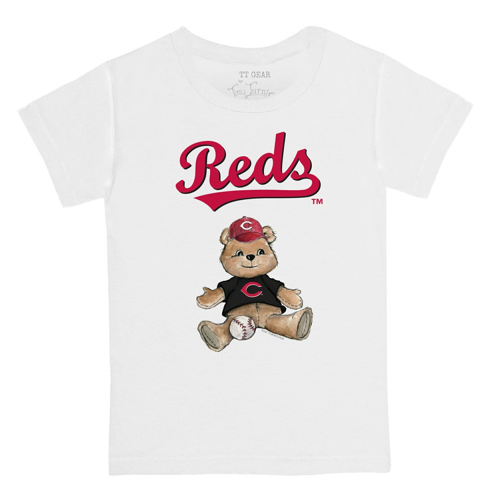 Cincinnati Reds Tiny Turnip Youth Teddy Boy T-Shirt - White - MLB Discount
