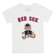 Boston Red Sox Tiny Turnip Youth Teddy Boy T-Shirt - White - MLB Discount