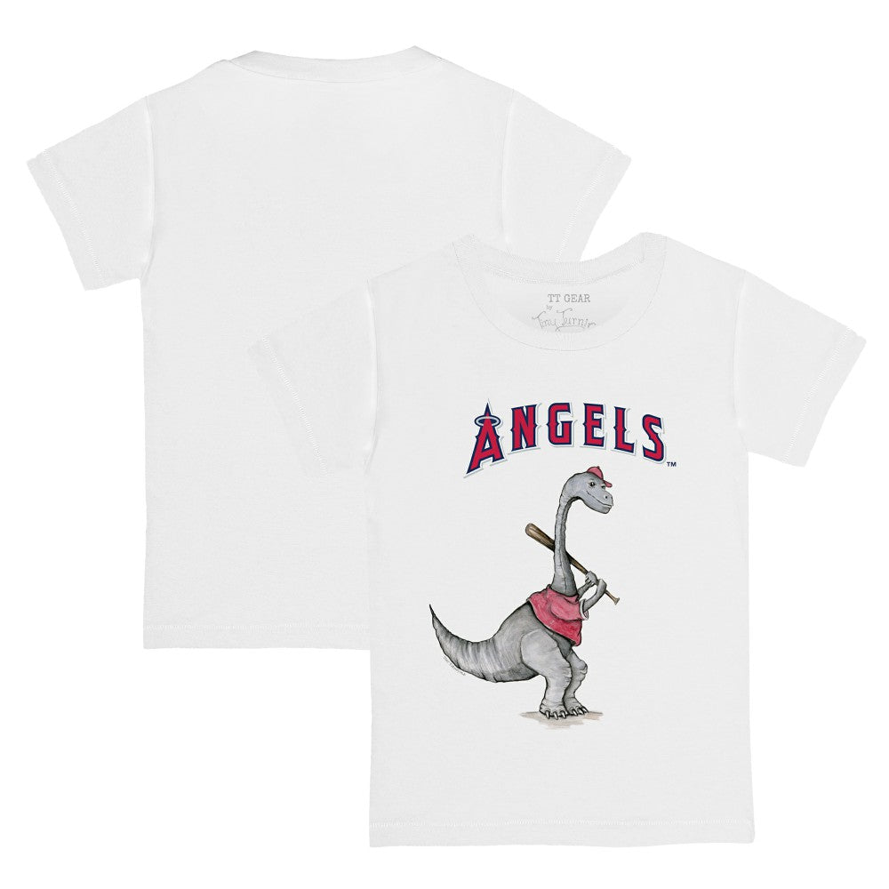 Los Angeles Angels Tiny Turnip Youth Bronto Logo T-Shirt - White - MLB Discount