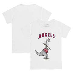 Los Angeles Angels Tiny Turnip Youth Bronto Logo T-Shirt - White - MLB Discount