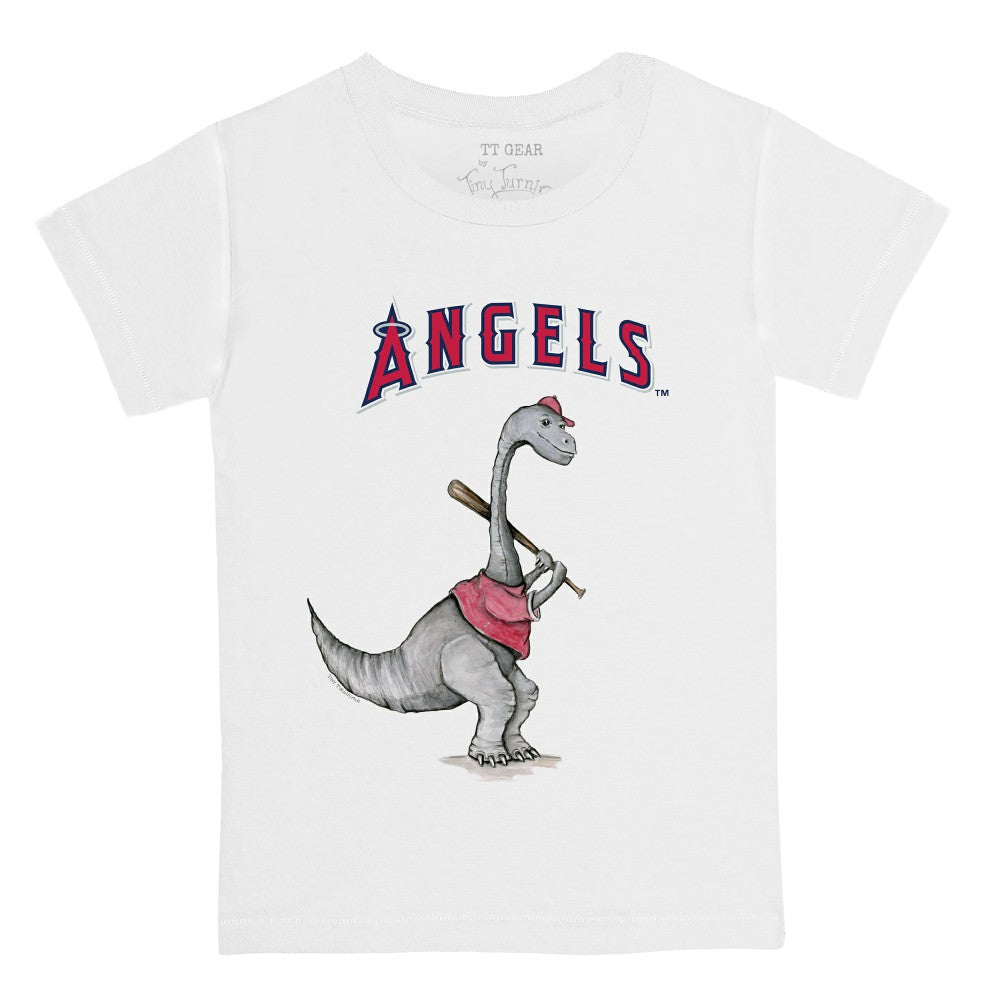Los Angeles Angels Tiny Turnip Youth Bronto Logo T-Shirt - White - MLB Discount