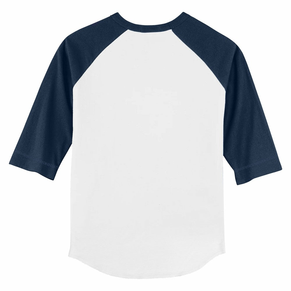Milwaukee Brewers Tiny Turnip Youth Bubbles 3/4-Sleeve Raglan T-Shirt - White/Navy - MLB Lifestyle
