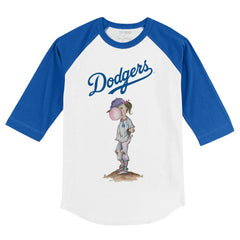 Los Angeles Dodgers Tiny Turnip Youth Bubbles 3/4-Sleeve Raglan T-Shirt - White/Royal - MLB Discount