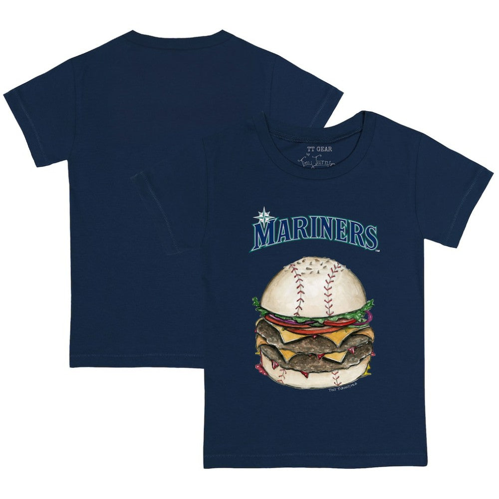 Seattle Mariners Tiny Turnip Youth Burger T-Shirt - Navy - MLB Lifestyle