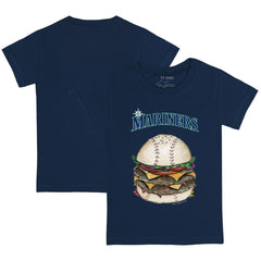 Seattle Mariners Tiny Turnip Youth Burger T-Shirt - Navy - MLB Lifestyle