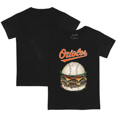 Baltimore Orioles Tiny Turnip Youth Burger T-Shirt - Black - MLB Sale
