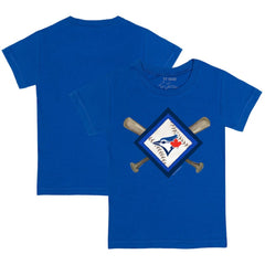 Toronto Blue Jays Tiny Turnip Youth Diamond Cross Bats T-Shirt - Royal - MLB Discount
