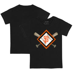 San Francisco Giants Tiny Turnip Youth Diamond Cross Bats T-Shirt - Black - MLB Online