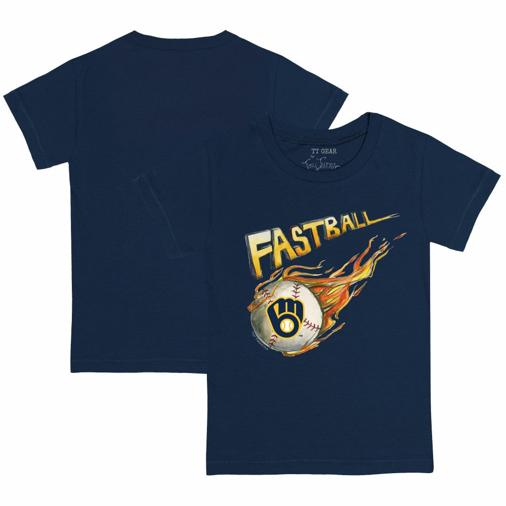 Milwaukee Brewers Tiny Turnip Youth Fastball T-Shirt - Navy - MLB Lifestyle