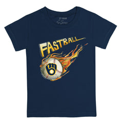 Milwaukee Brewers Tiny Turnip Youth Fastball T-Shirt - Navy - MLB Lifestyle